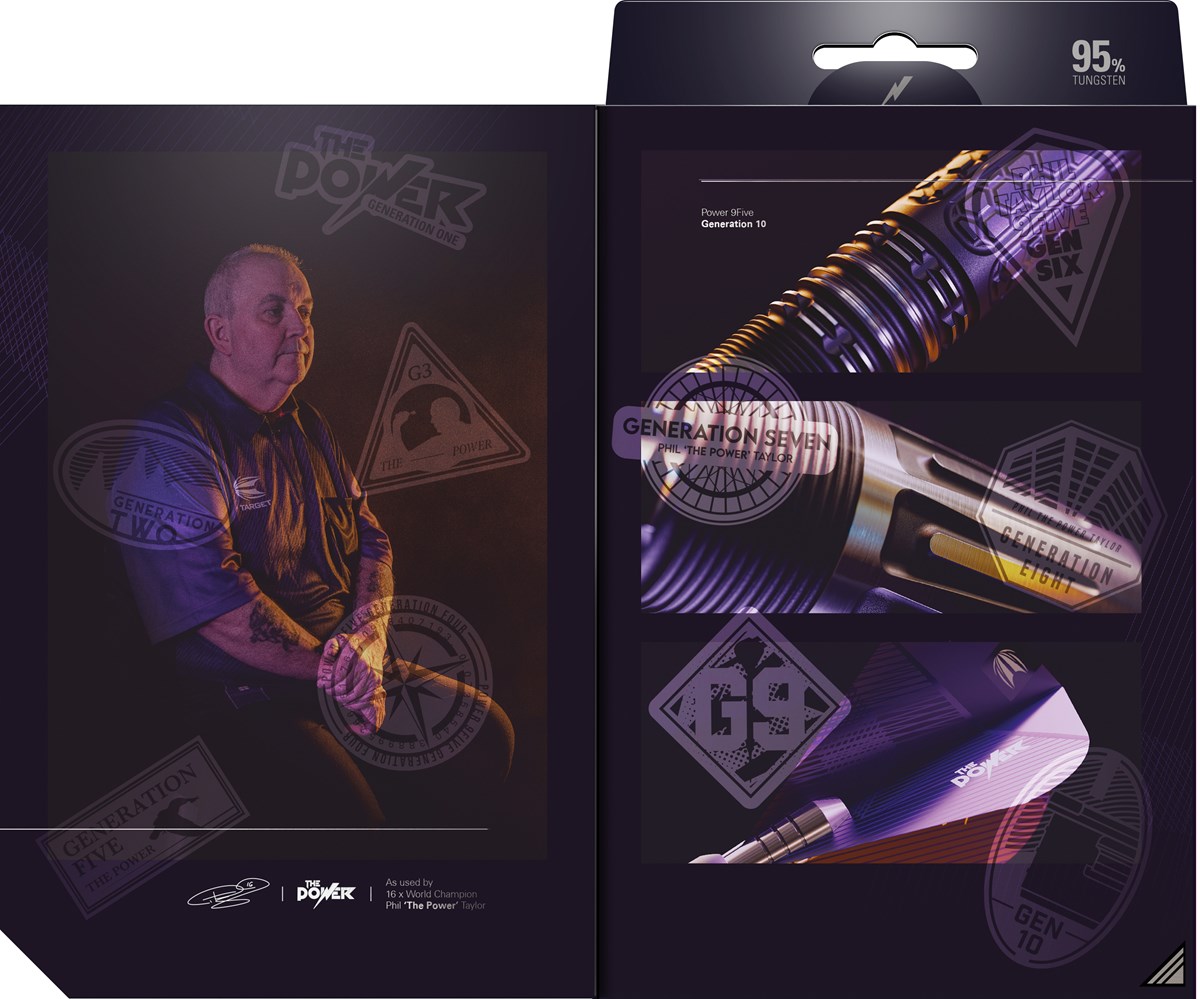 Target Darts Power 9Five G10 95% Tungsten Soft Tip Darts 20 grams